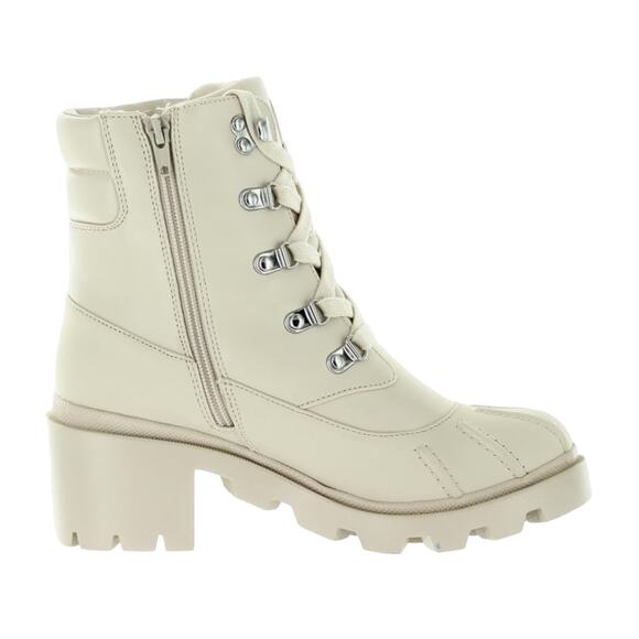 Madden Girl Women's Bubbles Lace Up Lug Sole Booties Bone Size 6 1/2 - Picture 2 of 3